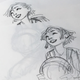 Sample character sketches from Over the Moon. Image courtesy of Netflix.